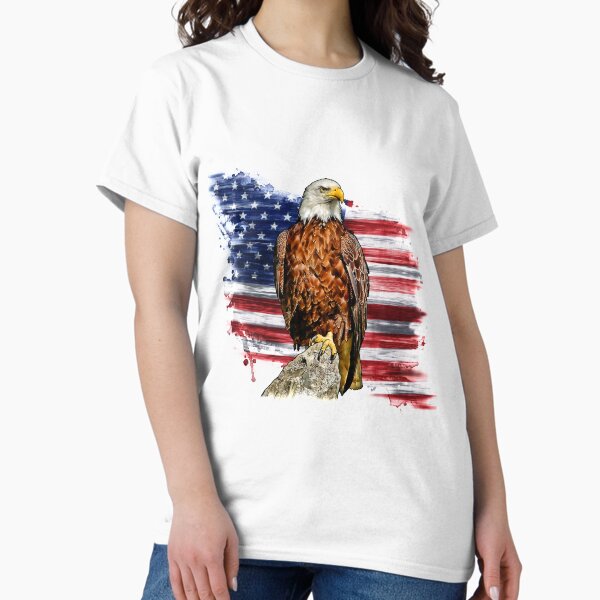 Item preview, The Flag of USA with Bald Eagle designed and sold by Bakhrombek.