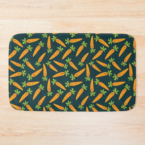 Item preview, Adorable Carrot Pattern - Cute Carrots, Cute Carrot Pattern - Dark Teal designed and sold by PattyTheGecko.