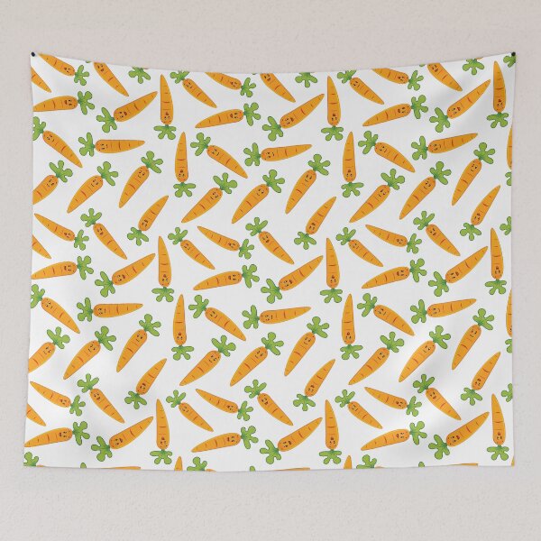 Item preview, Adorable Carrot Pattern - Cute Carrots, Cute Carrot Pattern - White designed and sold by PattyTheGecko.