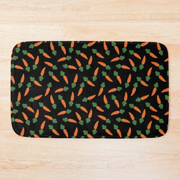 Item preview, Adorable Carrot Pattern - Cute Carrots, Cute Carrot Pattern - Black designed and sold by PattyTheGecko.