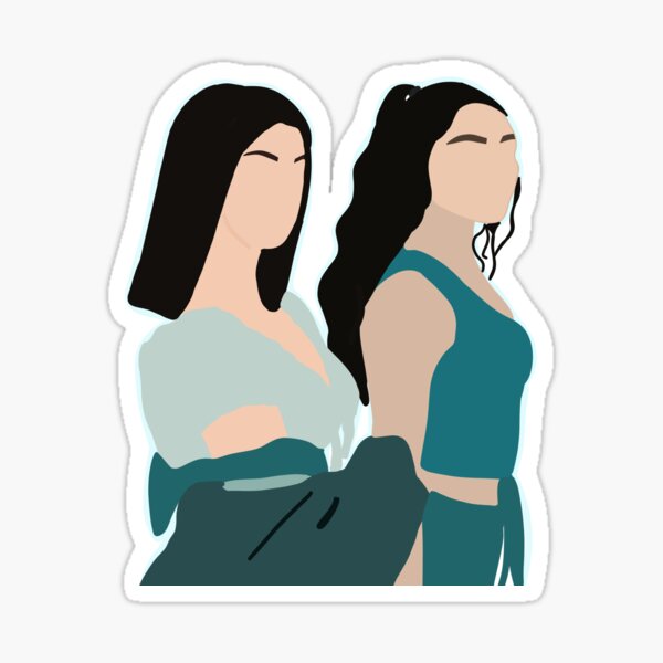 charli y avani Pegatina
