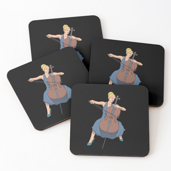 Item preview, Cello player musician designed and sold by Monkey Ful.