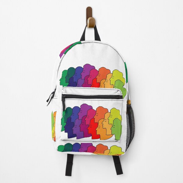 Item preview, silhouettes of woman faces multicolored pattern designed and sold by Liza-RKS.