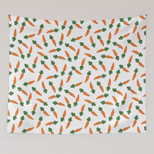 Item preview, Adorable Carrot Pattern - Cute Carrots, Cute Carrot Pattern - White designed and sold by PattyTheGecko.