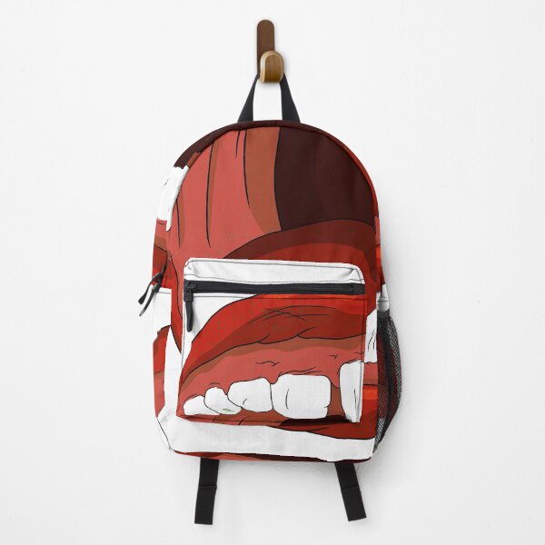 Open mouth with distorted teeth Backpack