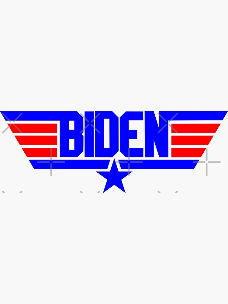 "Biden Top Gun Logo" Sticker by VectorAskew Redbubble