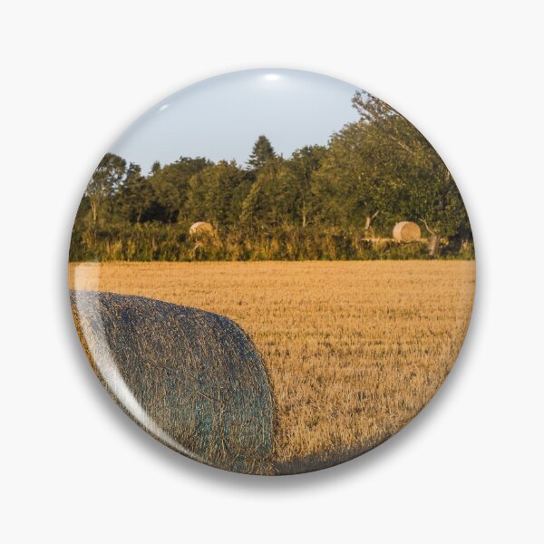 Item preview, Hay bales in a small field designed and sold by wellsie82.