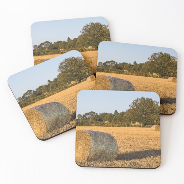 Item preview, Hay bales in a small field designed and sold by wellsie82.