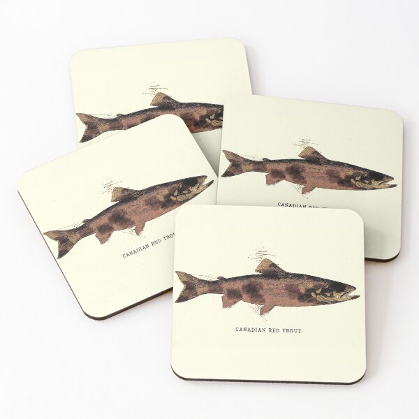 Item preview, Canadian Red Trout Vintage Art for the Ocean Lovers and Anglers / Gifts for Fisherman designed and sold by Naumovski.