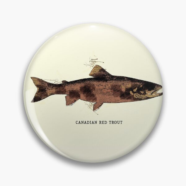 Item preview, Canadian Red Trout Vintage Art for the Ocean Lovers and Anglers / Gifts for Fisherman designed and sold by Naumovski.