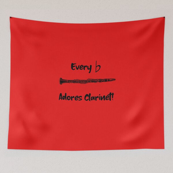 Item preview, "Every Flat Adores Clarinet!" Music Band Orchestra Piano designed and sold by musicmusicpin.