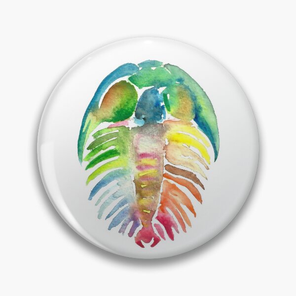 Item preview, Watercolor Fossil Trilobite in Rainbow designed and sold by VivtheFish.