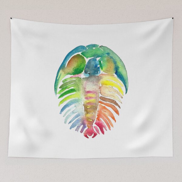Item preview, Watercolor Fossil Trilobite in Rainbow designed and sold by VivtheFish.