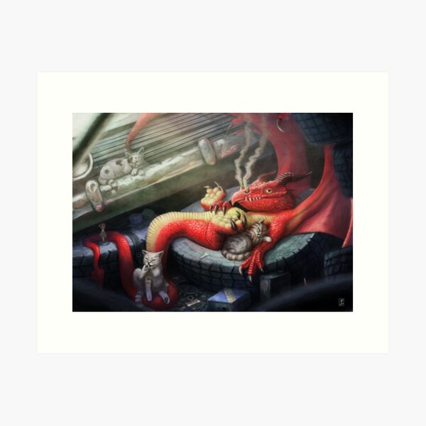 The Junkyard Dragon Art Print