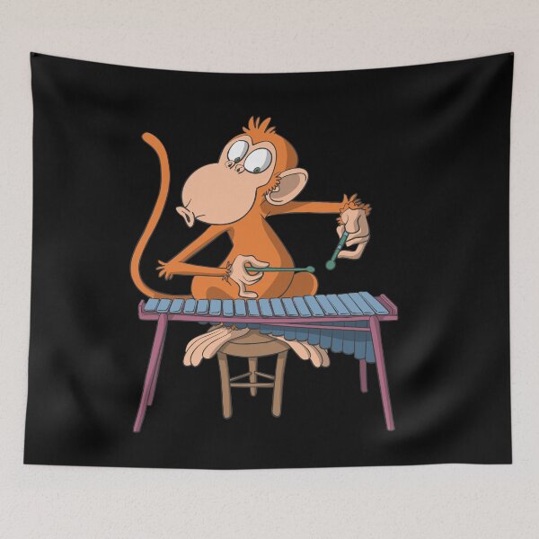 Item preview, Monkey plays marimba xylophone designed and sold by Monkey Ful.