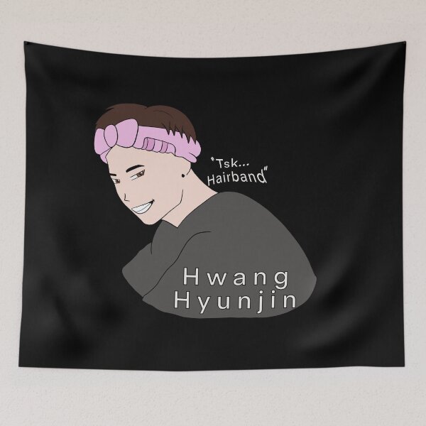 Item preview, Sticker - Stray Kids Hyunjin iconic meme designed and sold by Amy Hearts.