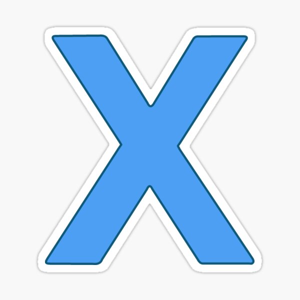 Letter X' Sticker