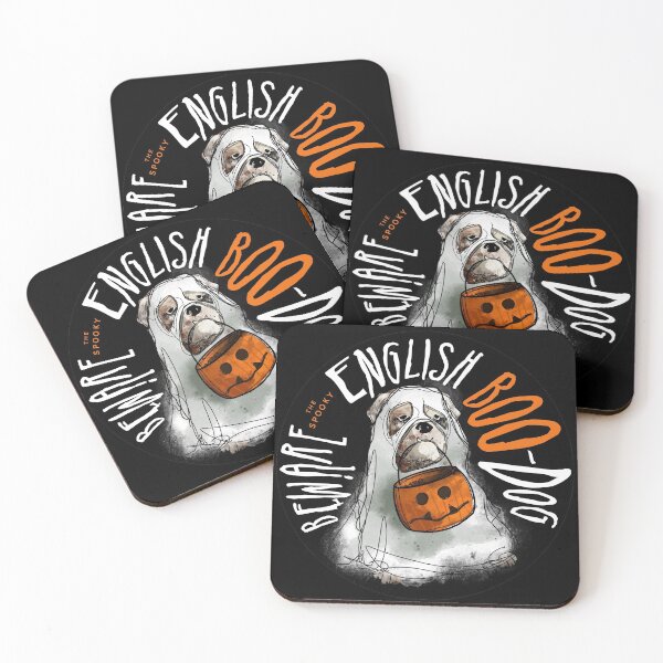 Item preview, Beware the Spooky English BOO-Dog designed and sold by lmstransk.