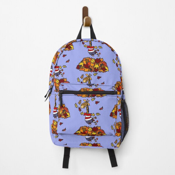 Item preview, Funny Giraffe Jumping in Leaf Pile designed and sold by Nature's Fancy.