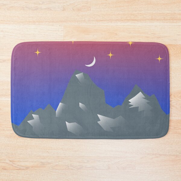 Item preview, Mountain night moon and stars vector image designed and sold by BlueHut.