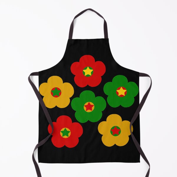 Item preview, Bib Flowers in Festive Christmas Holiday Colors on Black designed and sold by CottoVerdi.