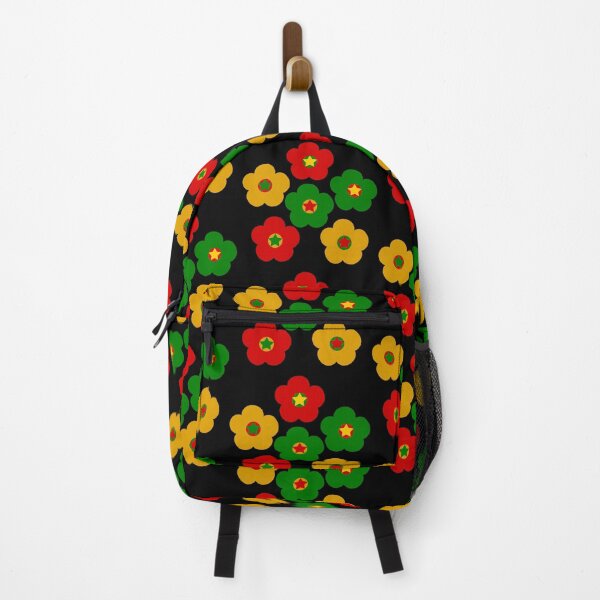 Item preview, Bib Flowers in Festive Christmas Holiday Colors on Black designed and sold by CottoVerdi.