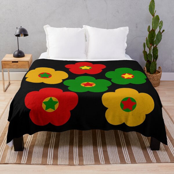 Item preview, Bib Flowers in Festive Christmas Holiday Colors on Black designed and sold by CottoVerdi.