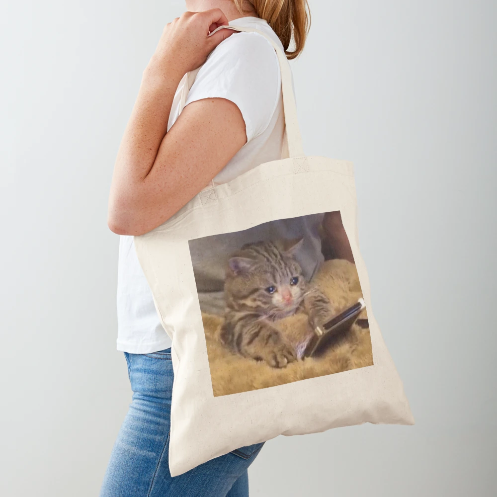 Tote Bag En Coton "CHAT M'EPUISE" - Fourre-tout Original Et écolo