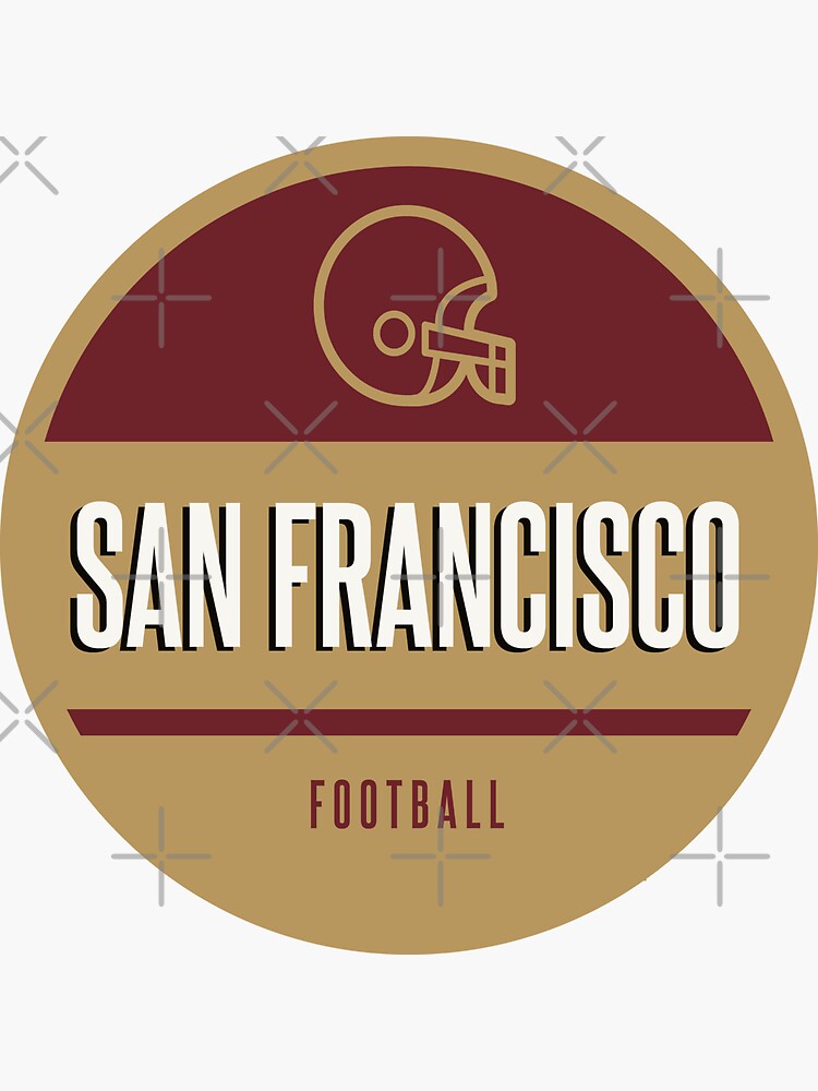 san francisco retro football Stickerundefined by BVHstudio