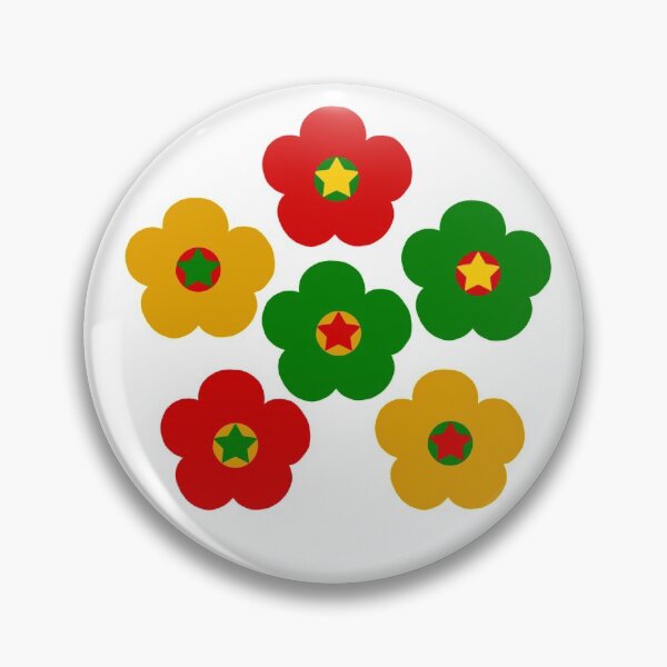 Item preview, Bib Flowers in Festive Holiday Christmas Colors on White designed and sold by CottoVerdi.
