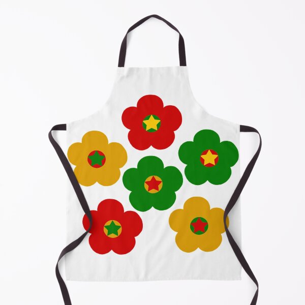Item preview, Bib Flowers in Festive Holiday Christmas Colors on White designed and sold by CottoVerdi.