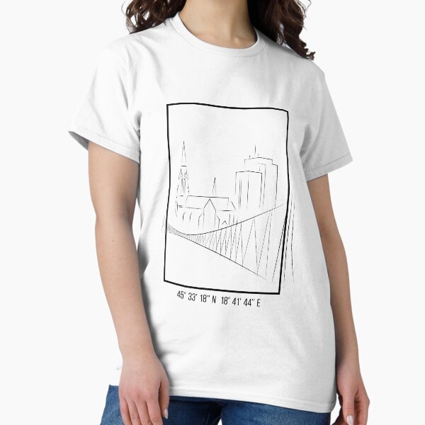SIMPLE CITY DRAWING | OSIJEK, CROATIA Classic T-Shirt