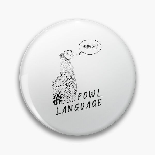 Item preview, Fowl Language! Black and White designed and sold by THUDcreative.