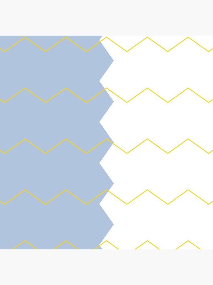 Zigzag split blue white and yellow by QuirkyClock