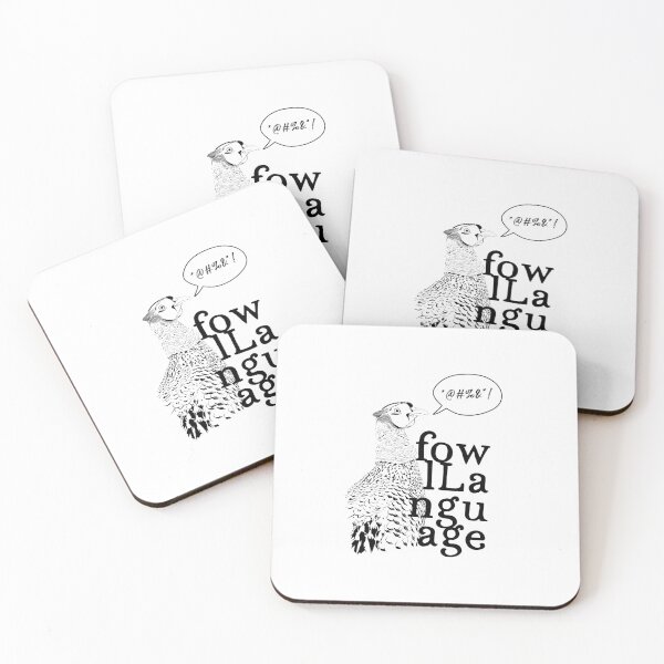 Item preview, Fowl Language!!! Black and White designed and sold by THUDcreative.