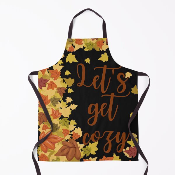 Item preview, Lets get cozy fall typography with leaves designed and sold by StarlightTales.
