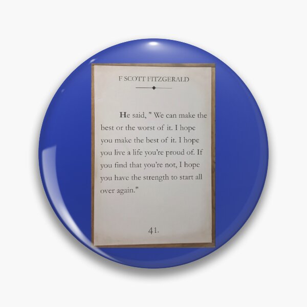 Item preview, F. Scott Fitzgerald quote designed and sold by Pelikancrazy.