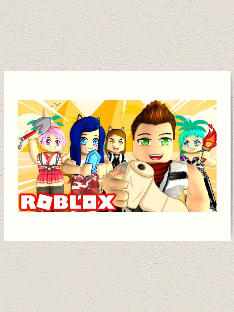 The Krew Roblox Art Print By Chulitad Redbubble - itsfunneh and the krew roblox characters