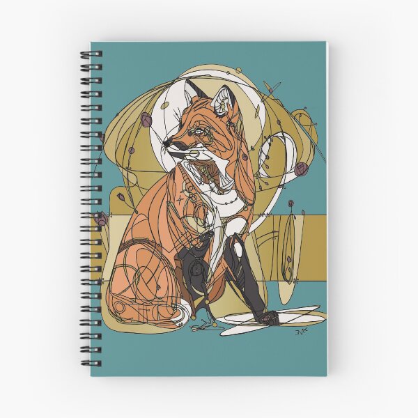 Item preview, Art Nouveau Fox Teal designed and sold by esmeemaclaren.