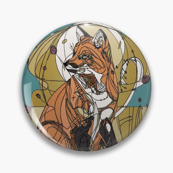 Item preview, Art Nouveau Fox Teal designed and sold by esmeemaclaren.