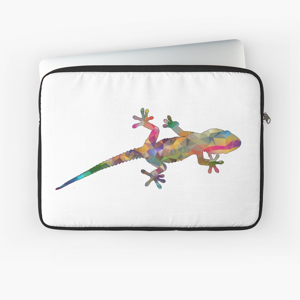 Colourful Gecko Print Laptop Sleeve