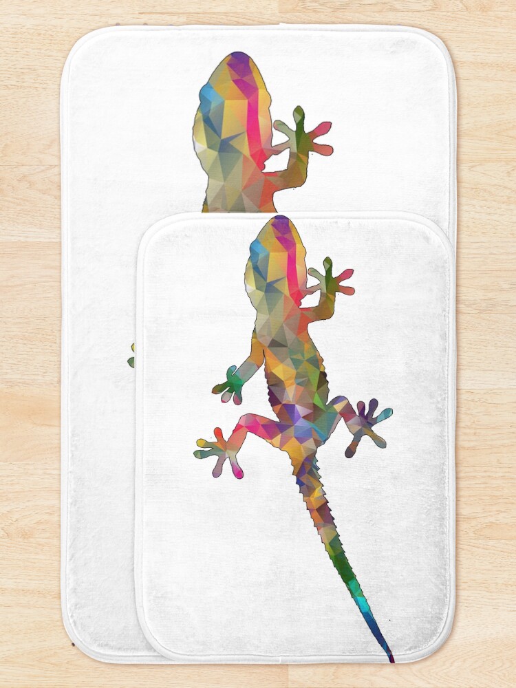 Alternate view of Colourful Gecko Print Bath Mat
