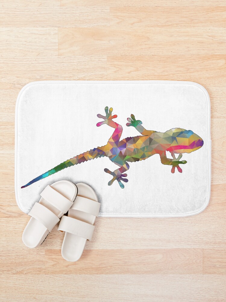 Alternate view of Colourful Gecko Print Bath Mat