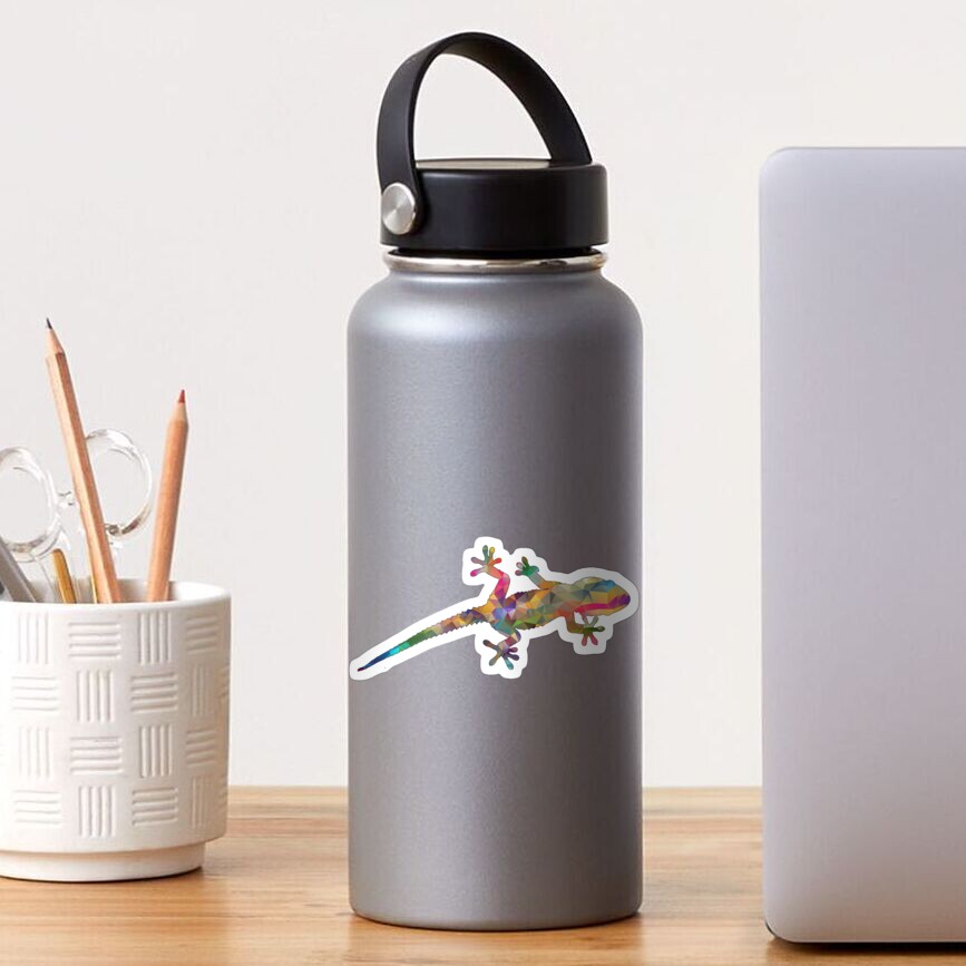 Colourful Gecko Print Sticker
