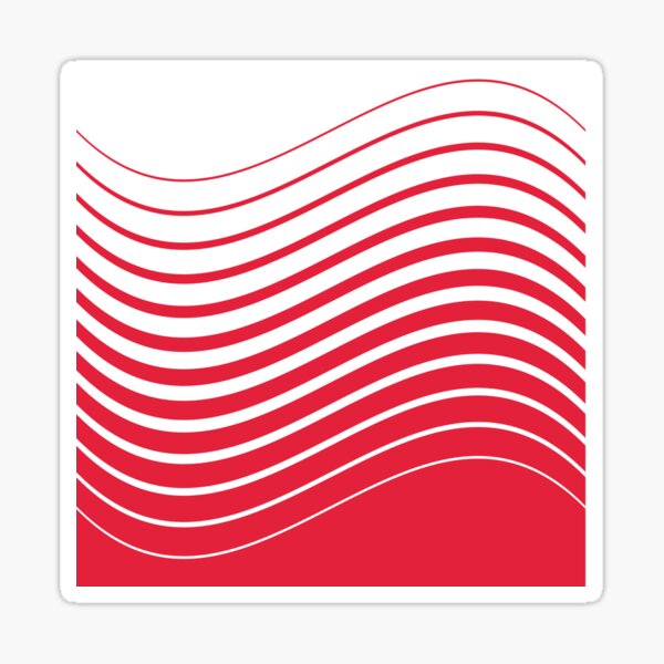 Item preview, Red Wave Horizontal Gradient Lines designed and sold by masterbones.