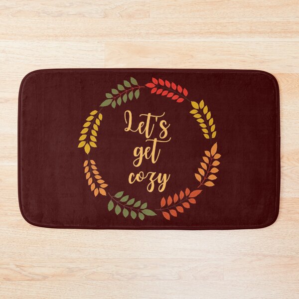 Item preview, Lets get cozy fall typography with leaves wreath  designed and sold by StarlightTales.
