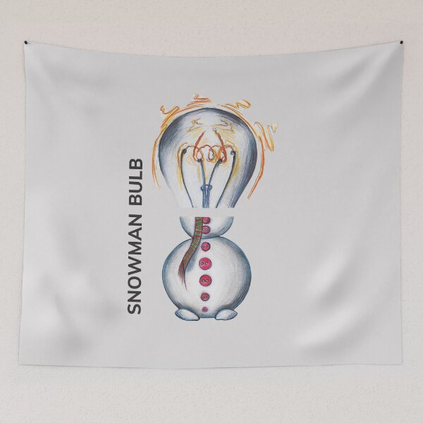 Item preview, SNOWMAN BULB by FrankenDuo seashell grey designed and sold by FrankenDuo.
