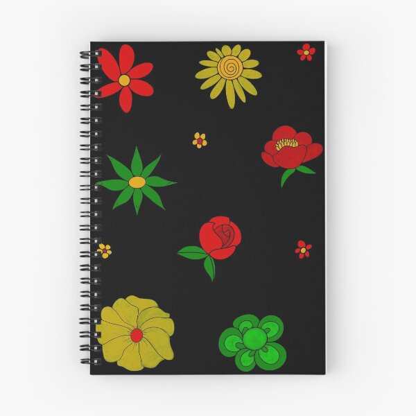 Item preview, Bib Flowers Line Flowers Hand Drawn in Festive Holiday Christmas Colors designed and sold by CottoVerdi.