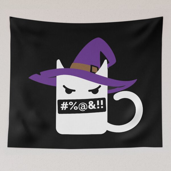 Item preview, FUNNY ANGRY WITCH CAT WITH HAT HALLOWEEN designed and sold by TheFirstOne.
