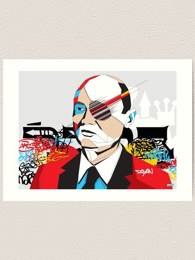 Moshe Dayan portrait - Pop Art Israeli leader